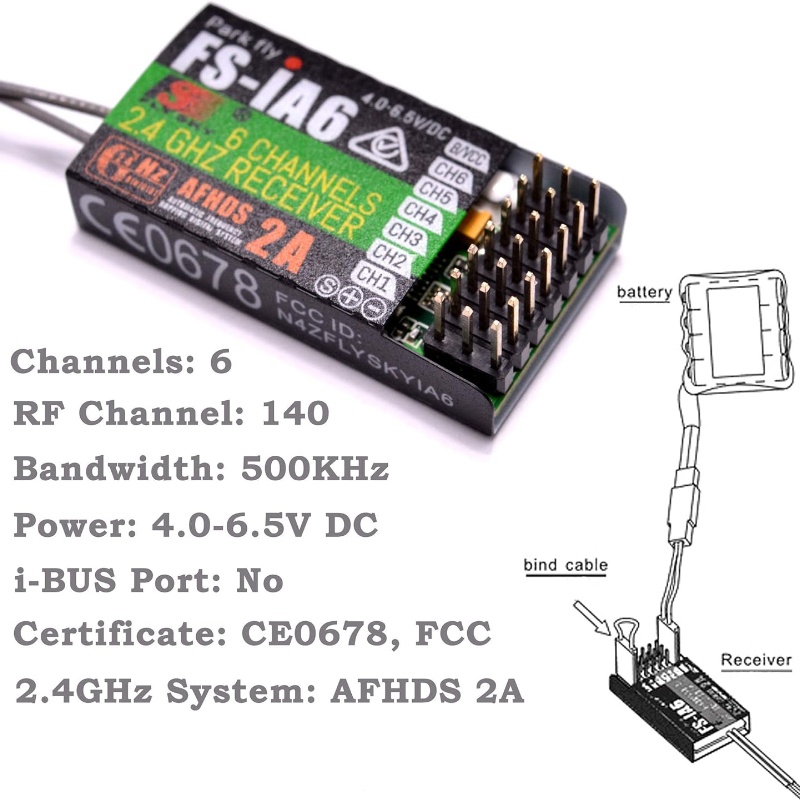 Flysky FS-IA6 Receiver 6CH Dua - огляд і ціна Fpv Drone Battery