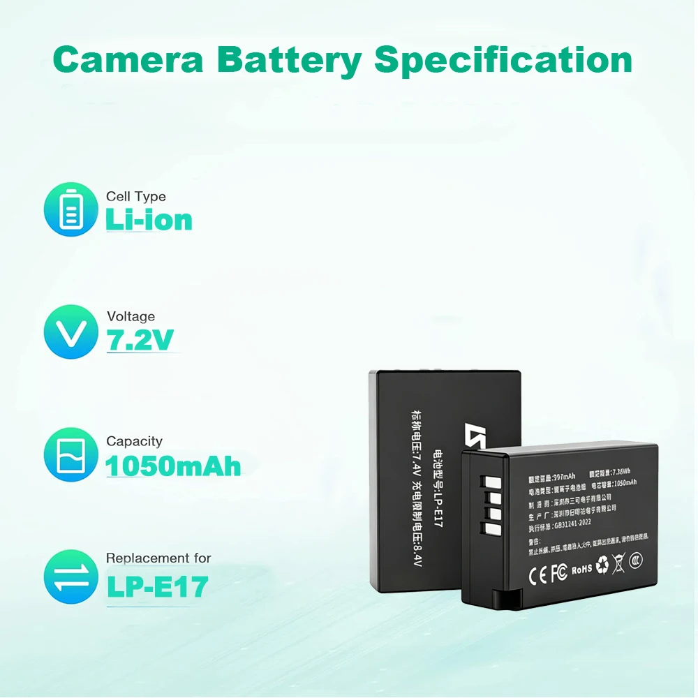 LP-E17 Battery for Canon Camer - огляд і ціна Canon Camera Eos R50